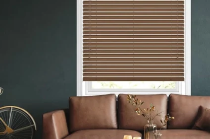 Walnut real wooden blinds