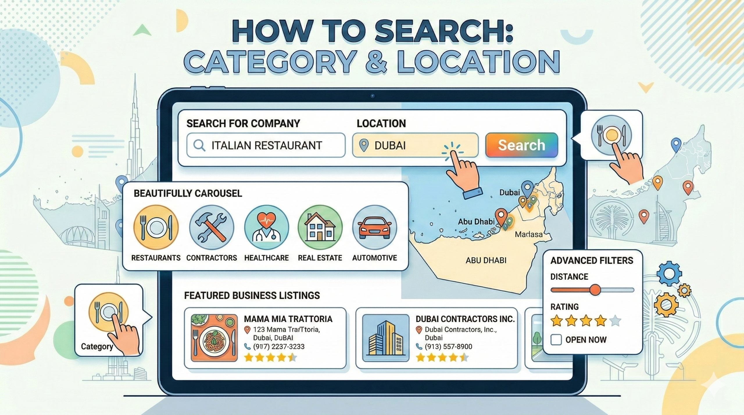 Does Yellow Pages UAE Offer Advertising or Featured Listing Options?