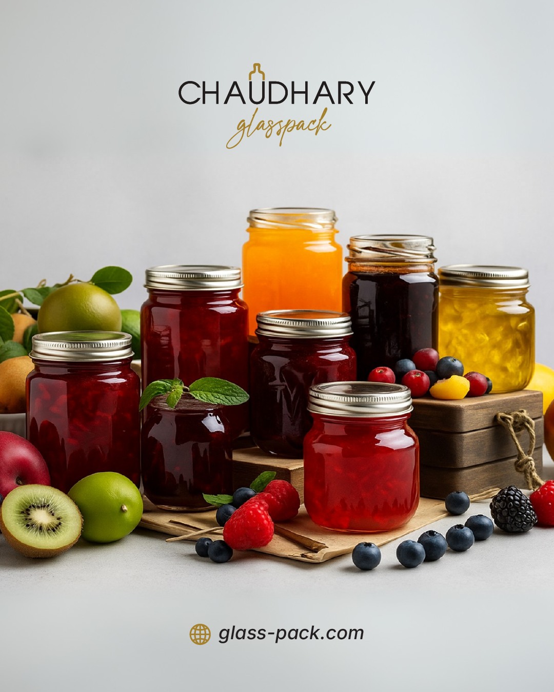 Multipurpose glass jars by Chaudhary Glass Pack LLC