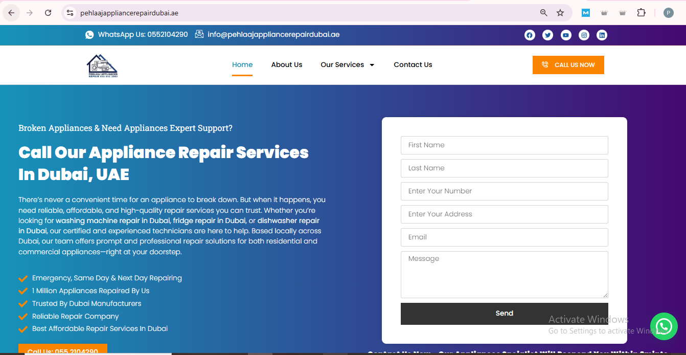 washing machine repair Dubai